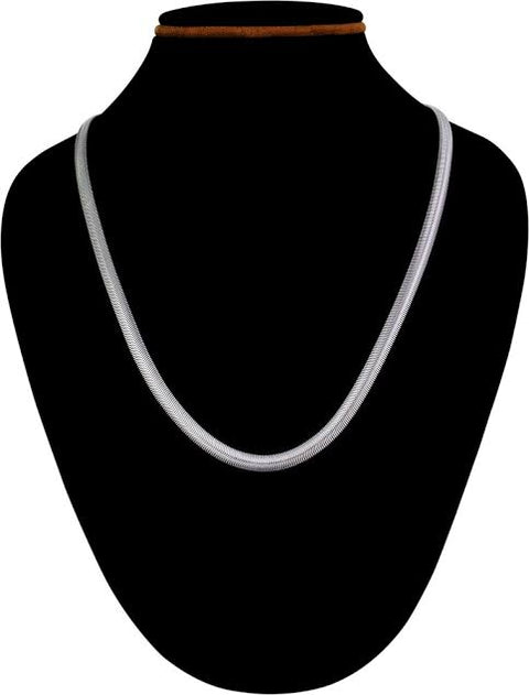 Boy's Plain Chain | Sterling Silver Flat Neck Chain for Boys Men Necklace for Boys Men