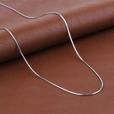 Boy's Plain Chain | Sterling Silver Flat Neck Chain for Boys Men Necklace for Boys Men