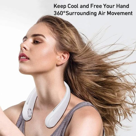 Rechargeable Bladeless Neck Fan - 1 Pc Lightweight and Portable Cooling Solution