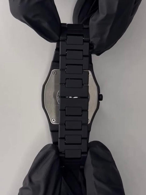 Men's Quartz Watch - Round Black Luxury Timepiece - 1 Pc